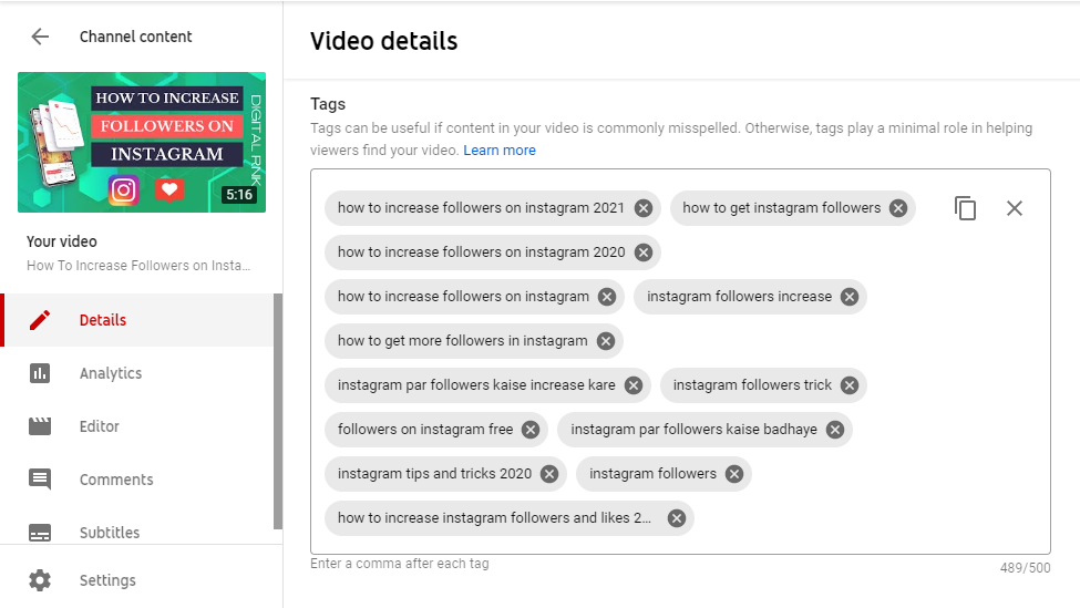 How Do You Add Keywords To Youtube 2020?